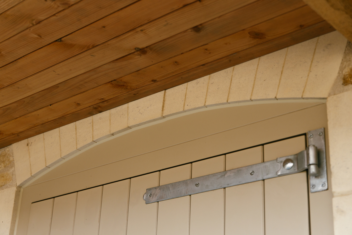 Detail of stable doors and traditional ironwork