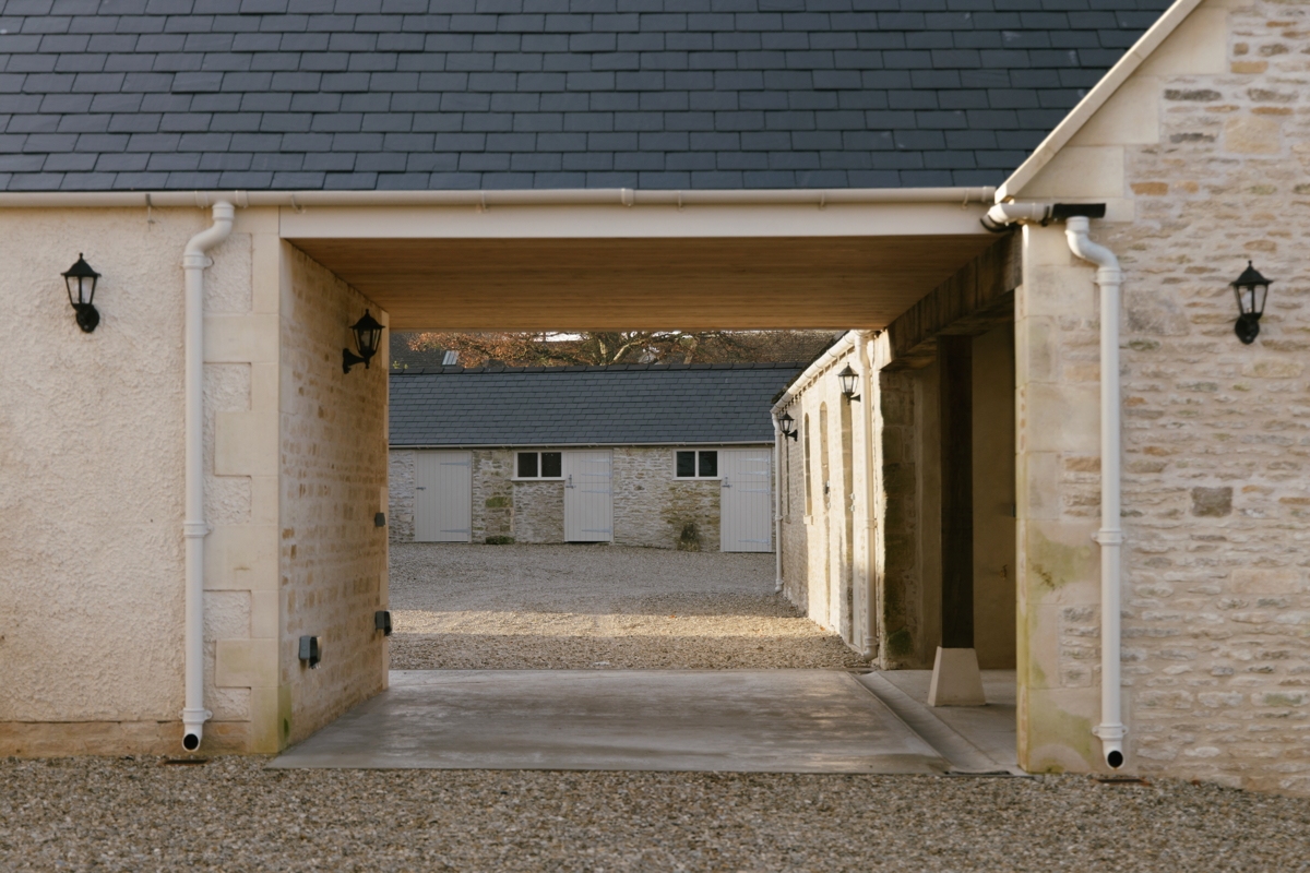 Interior renovation work of historic barn structure