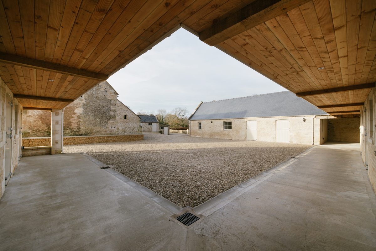 Courtyard view of the equestrian complex central area