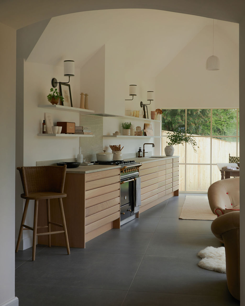 Interior view of kitchen installation in the period property
