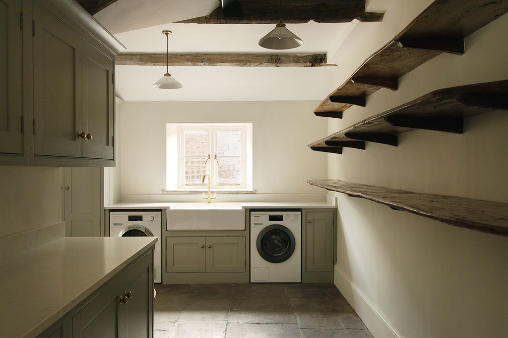 Utility room with restored woodwork